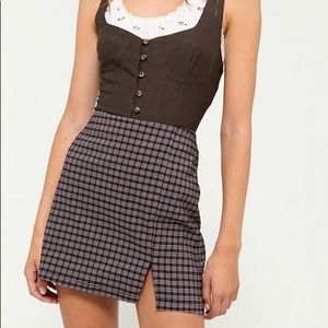 Urban Outfitters Darren Slit Mini Skirt